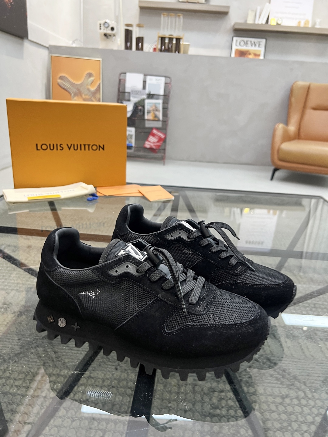 Louis Vuitton Men's Black Leather and Fabric Casual Sneakers 3 cmp i1746691482824 6844 0 1