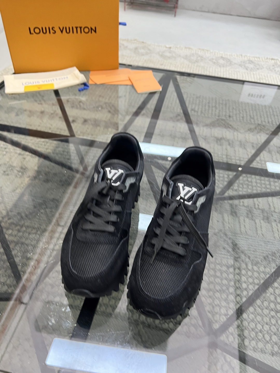 Louis Vuitton Men's Black Leather and Fabric Casual Sneakers 4 cmp i1746691490372 4472 0 2