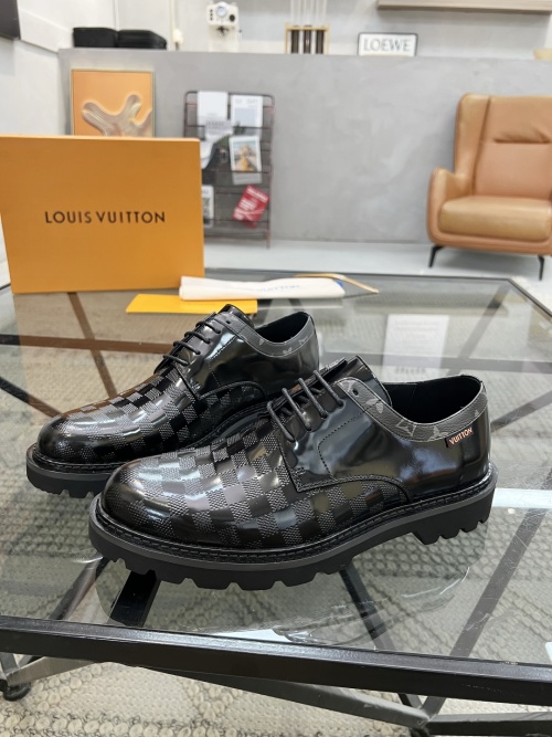 Louis Vuitton Men's Black Leather Lace-Up Dress Shoes 1 Louis Vuitton Men's Black Leather Lace-Up Dress Shoes