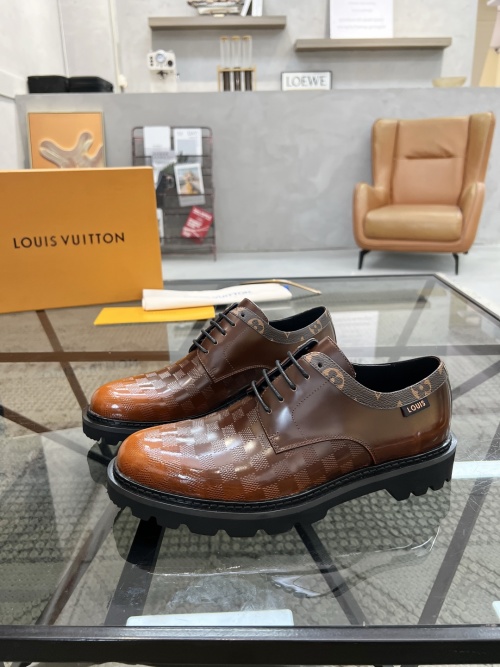 Louis Vuitton Men's Brown Leather Lace-Up Dress Shoes - Size 39-44 1 Louis Vuitton Men's Brown Leather Lace-Up Dress Shoes - Size 39-44