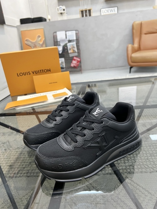 Louis Vuitton Men's Run Away Pulse Sneaker Black Leather and Mesh Luxury Shoe 1 Louis Vuitton Men's Run Away Pulse Sneaker Black Leather and Mesh Luxury Shoe