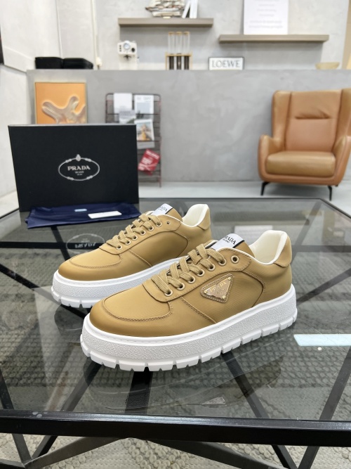 Prada Men's Canvas Platform Sneakers - Stylish Comfort and Italian Design