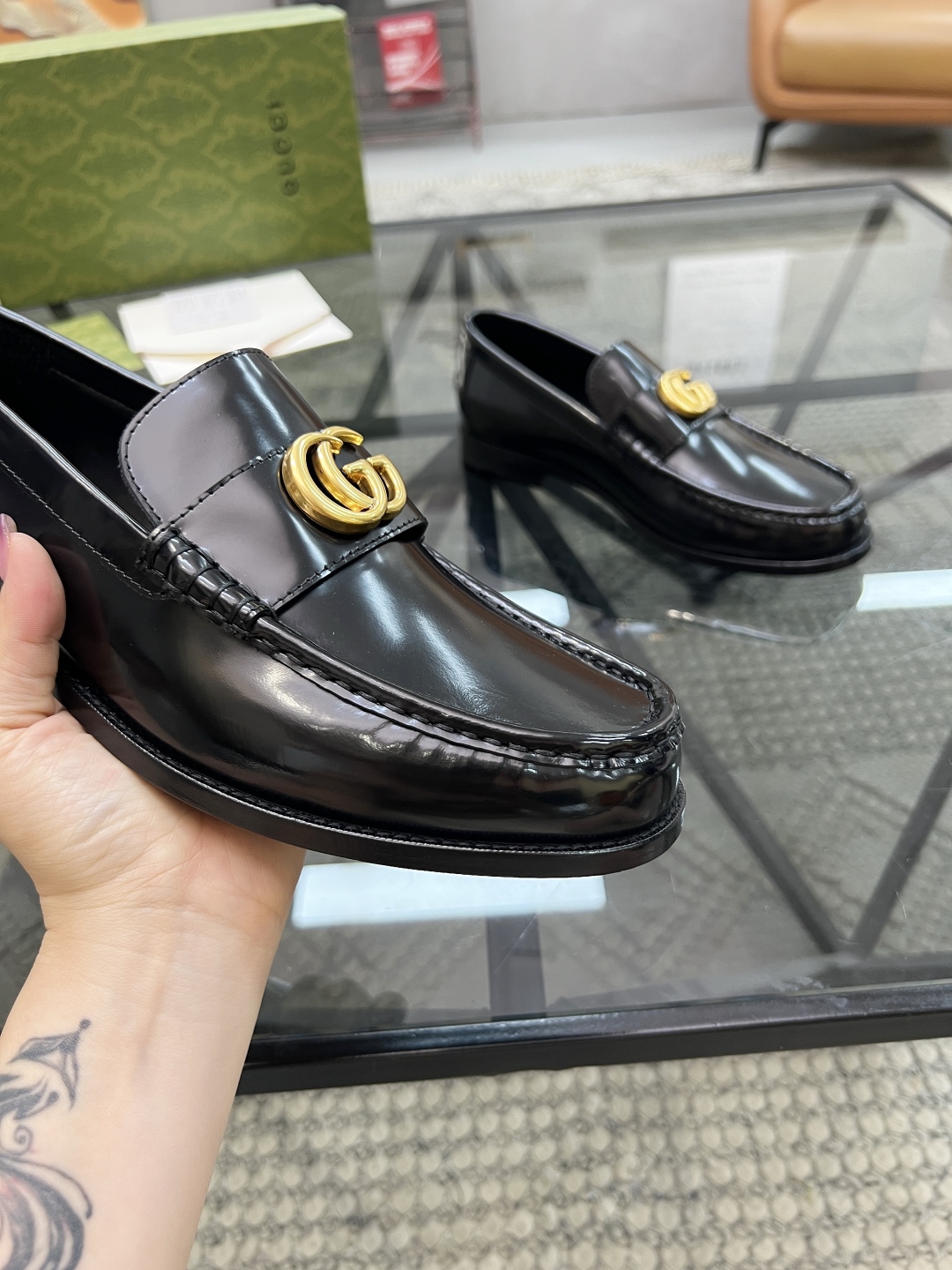  G 🔍顶级代购🇮🇹 古 炸街男神休闲真皮底皮鞋系列专柜同步发售原厂配置，意大利进口原版牛皮面料 ，进口