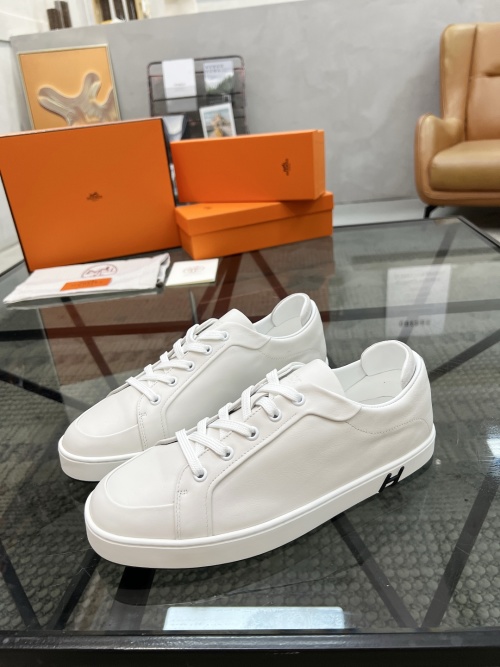 Hermès Men's Italian Leather Sneaker, Fashionable Street Style, Size 39-44