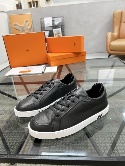 Hermès Men's Black Leather Sneaker, Comfortable and Stylish Streetwear 1 Hermès Men's Black Leather Sneaker, Comfortable and Stylish Streetwear