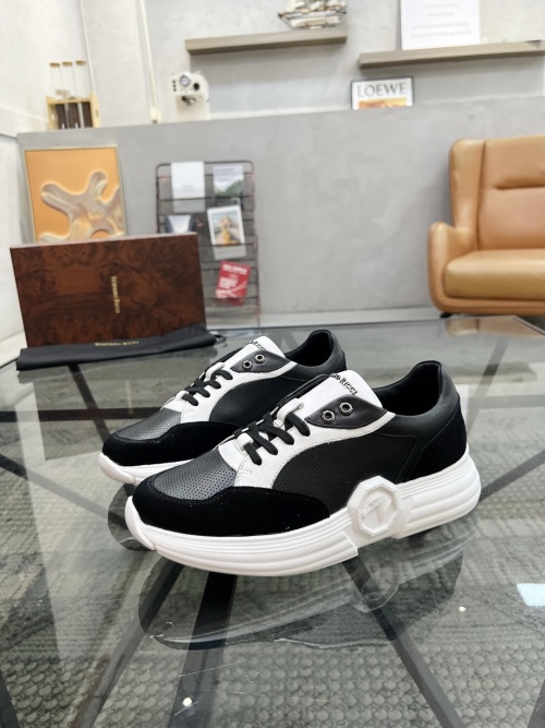Stefano Ricci Men's Leather Sneakers - Black and White, Size 38-44 1 Stefano Ricci Men's Leather Sneakers - Black and White, Size 38-44