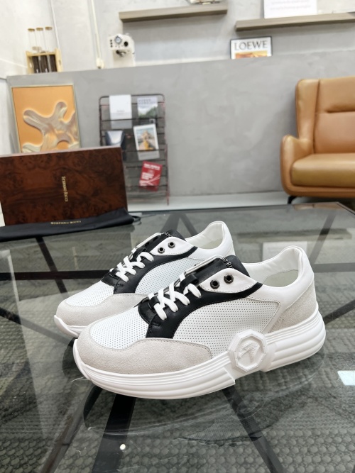 Stefano Ricci Men's Leather Sneaker Casual Running Shoes Size 38-44 1 Stefano Ricci Men's Leather Sneaker Casual Running Shoes Size 38-44