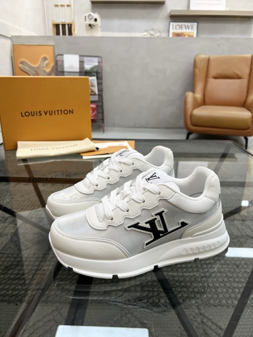 Louis Vuitton Run Away Pulse Sneakers in White Leather and Iridescent Fabric 1 Louis Vuitton Run Away Pulse Sneakers in White Leather and Iridescent Fabric