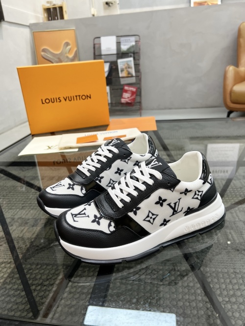 Louis Vuitton Men's Run Away Sneakers Black Monogram, Size 39-44