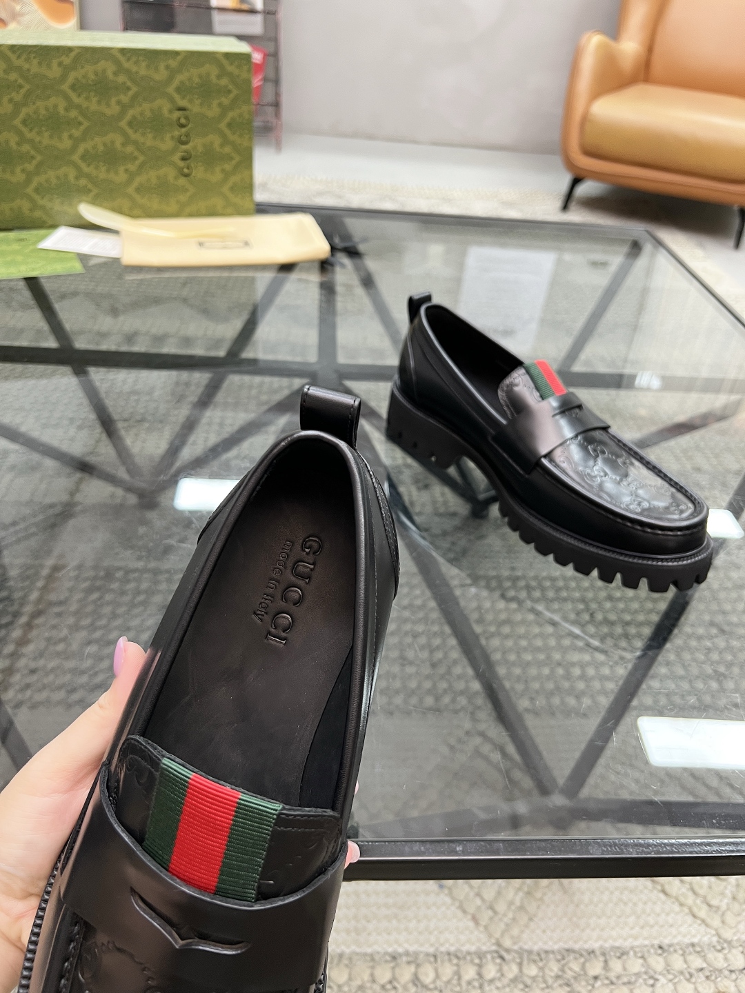  G 🔍顶级代购🇮🇹 古 炸街男神休闲套脚皮鞋系列专柜同步发售原厂配置，意大利进口原版牛皮面料，进口水染