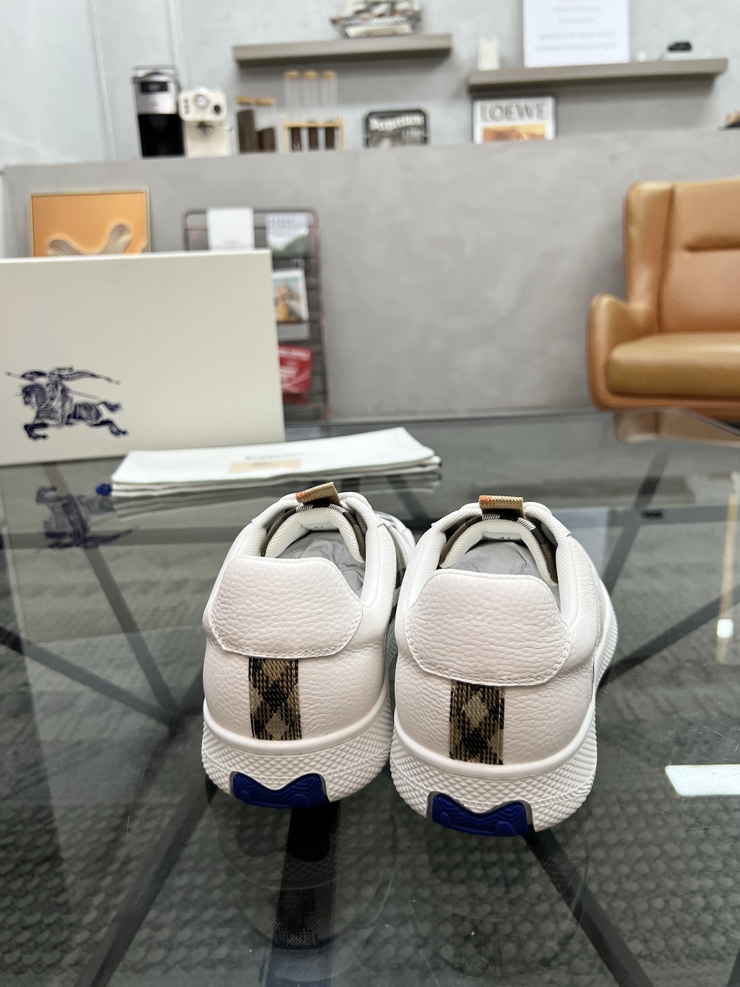 Burberry Men's Leather & Check Fabric Sneakers - Comfortable & Stylish 9 cmp i1751007306630 5248 0 7