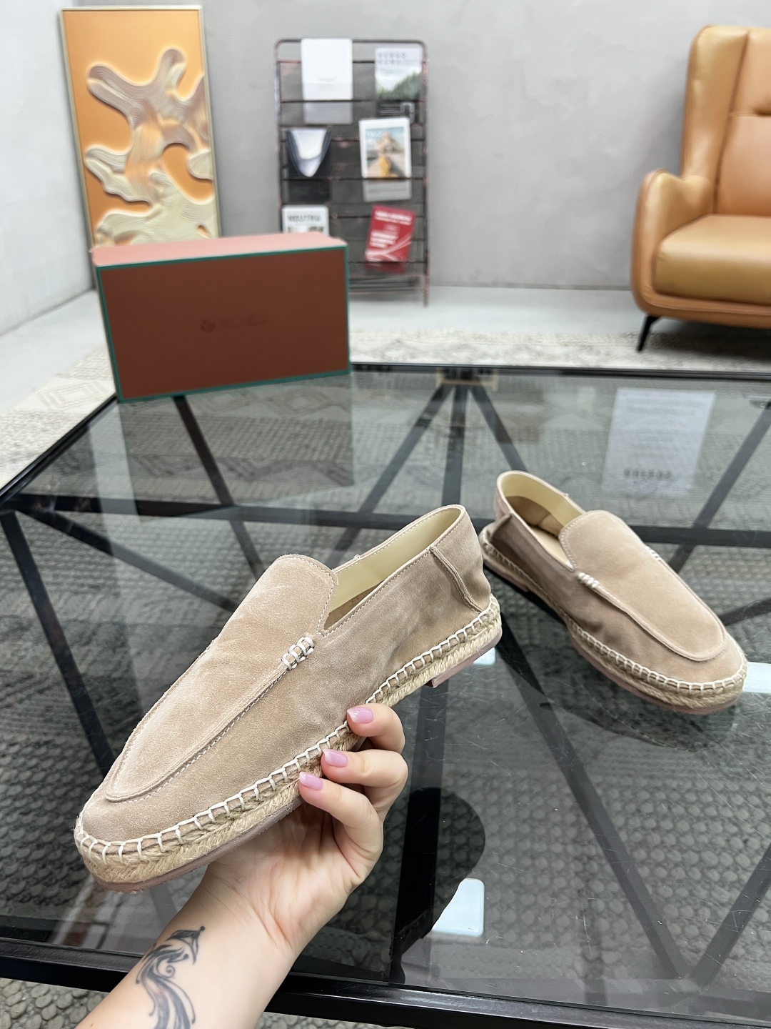  L 🔍顶级代购🇮🇹 LP  炸街男神渔夫鞋套脚新品，鞋面意大利进口牛皮面料，透气舒适水染牛皮里垫，做工
