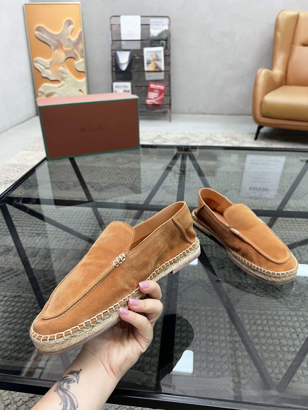  L 🔍顶级代购🇮🇹 LP  炸街男神渔夫鞋套脚新品，鞋面意大利进口牛皮面料，透气舒适水染牛皮里垫，做工
