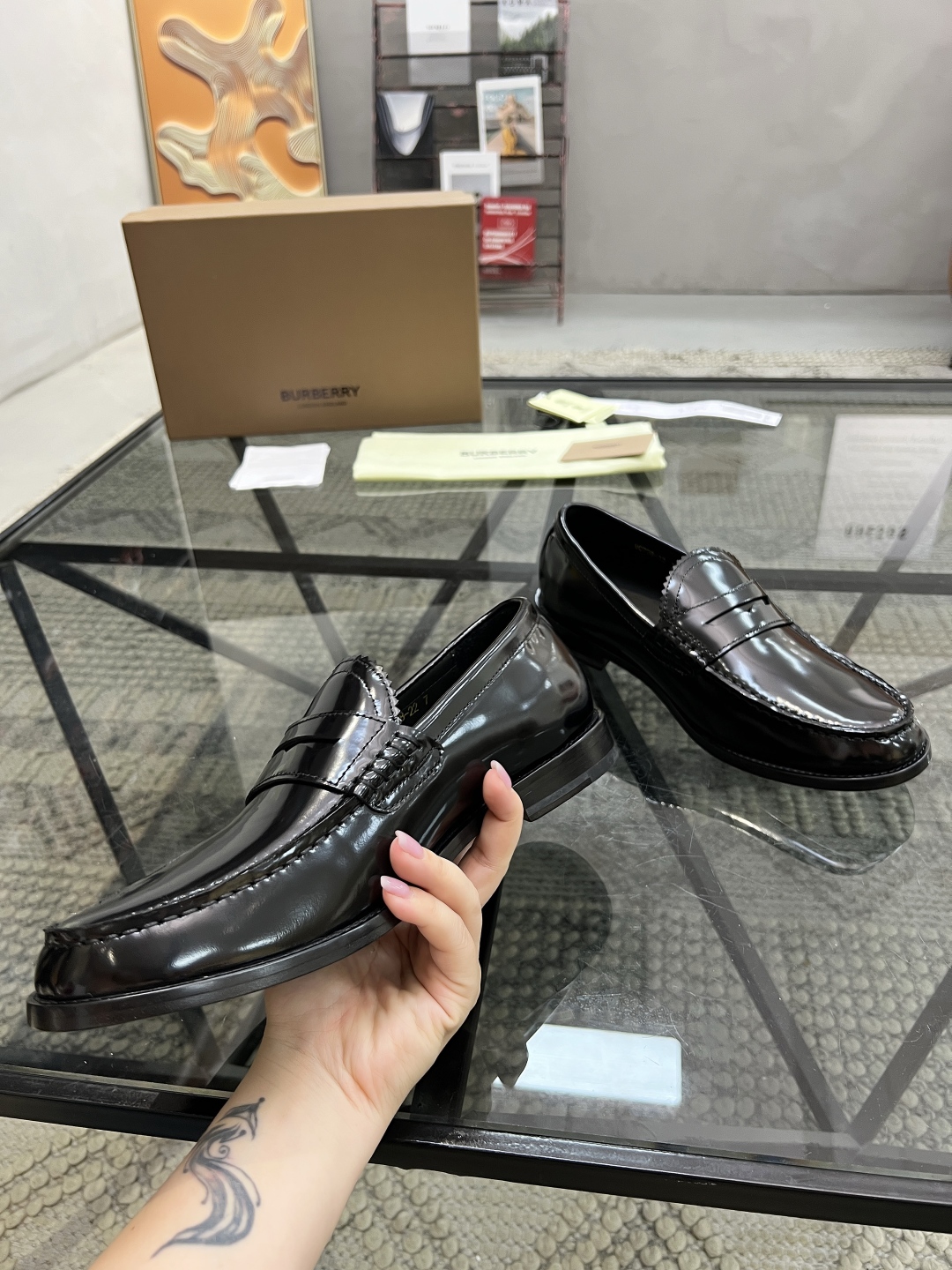  B 🔍顶级代购🇮🇹 巴 炸街男神休闲套脚真皮底皮鞋系列专柜同步发售原厂配置，意大利进口原版牛皮面料，透