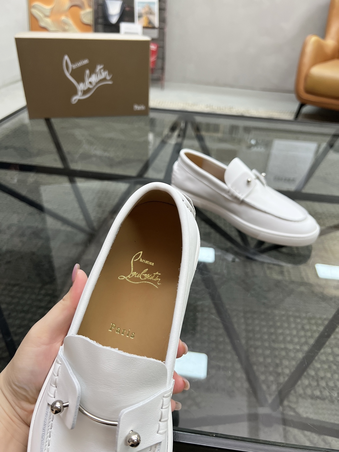  C 🔍顶级代购🇮🇹 CL 炸街男神爆款套脚休闲板鞋专柜新品同步，鞋面意大利进口牛皮面料，高品质拼接工艺