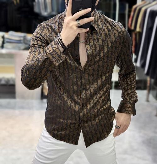 Dior 2025 Fall/Winter Fashion Long Sleeve Shirt - Premium Cotton Blend 1 Dior 2025 Fall/Winter Fashion Long Sleeve Shirt - Premium Cotton Blend