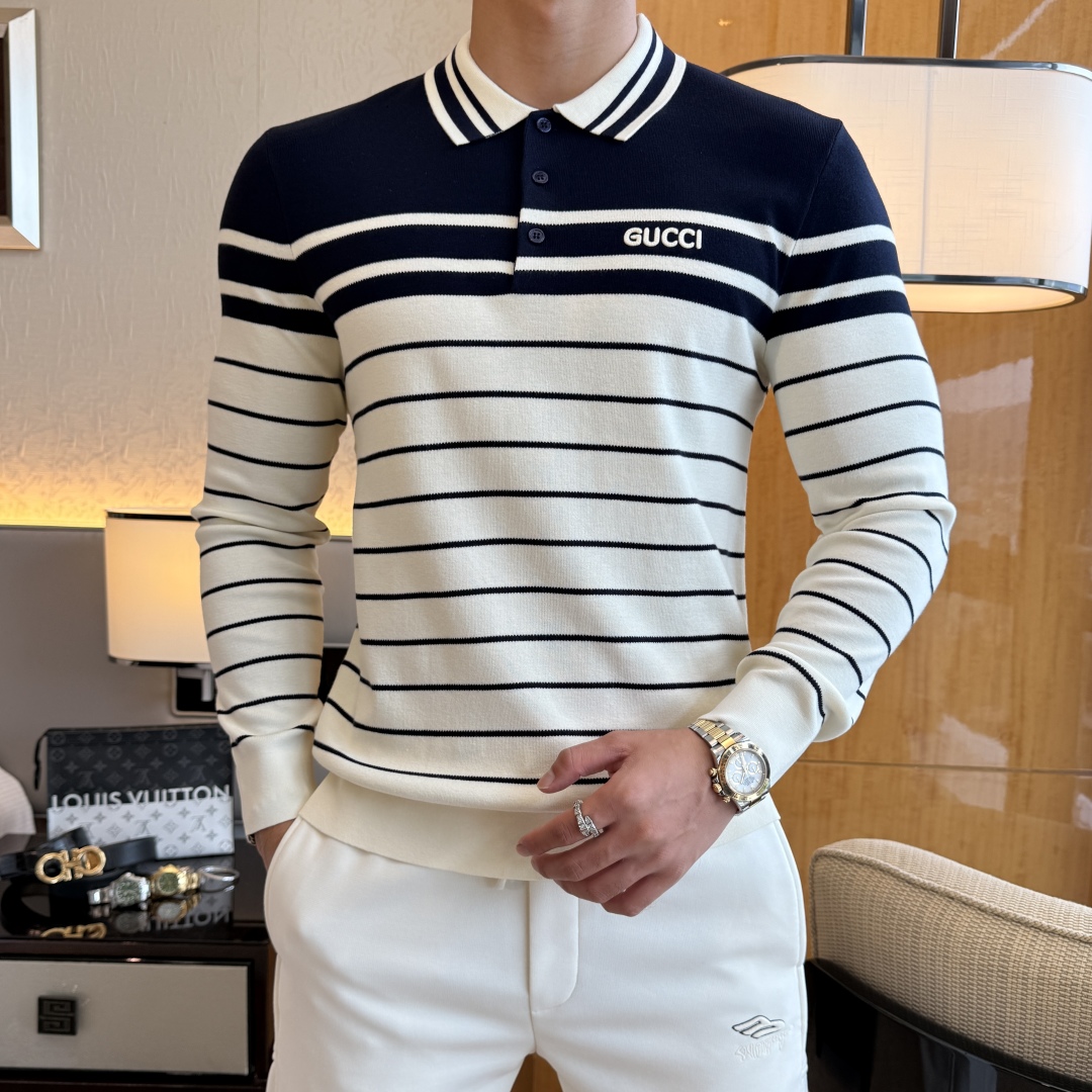 Gucci Striped Wool Blend Polo Shirt - Fall/Winter 2025 Collection 3 cmp i1756658670879 9369 0 1