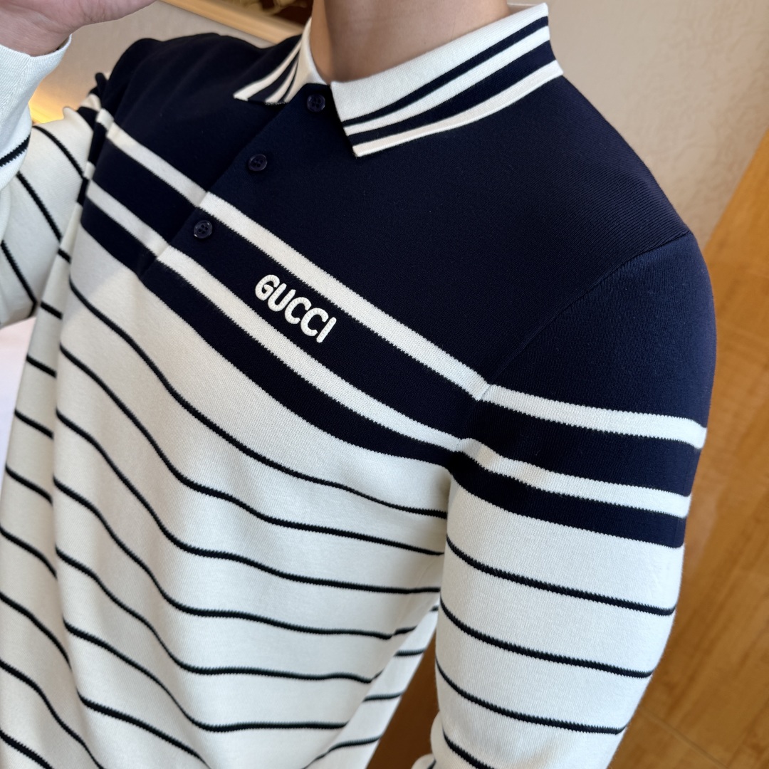 Gucci Striped Wool Blend Polo Shirt - Fall/Winter 2025 Collection 8 cmp i1756658675512 4457 0 6
