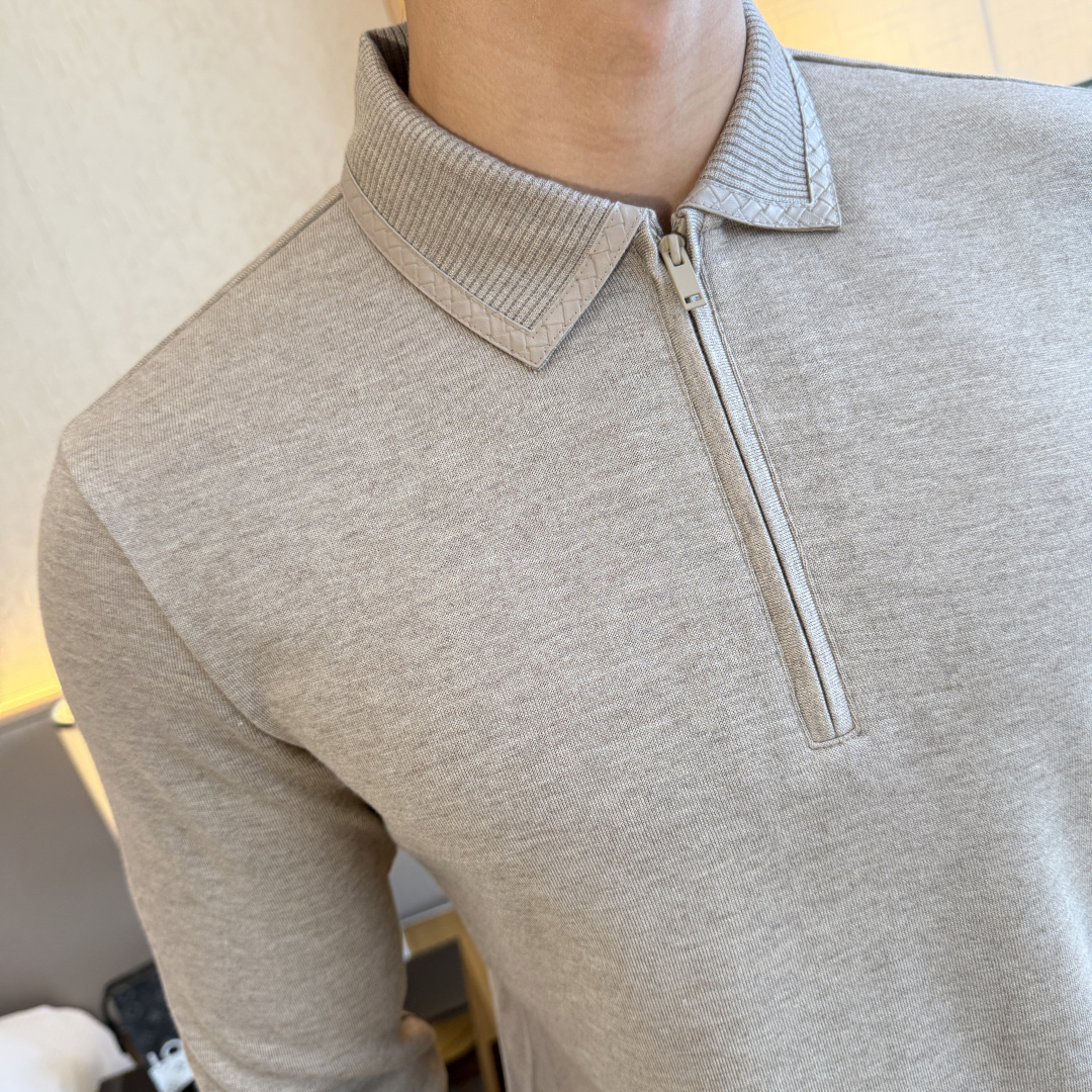 Men's Long Sleeve Wool Blend Polo Shirt - Casual Fashion Top 6 cmp i1756658804660 9432 0 4
