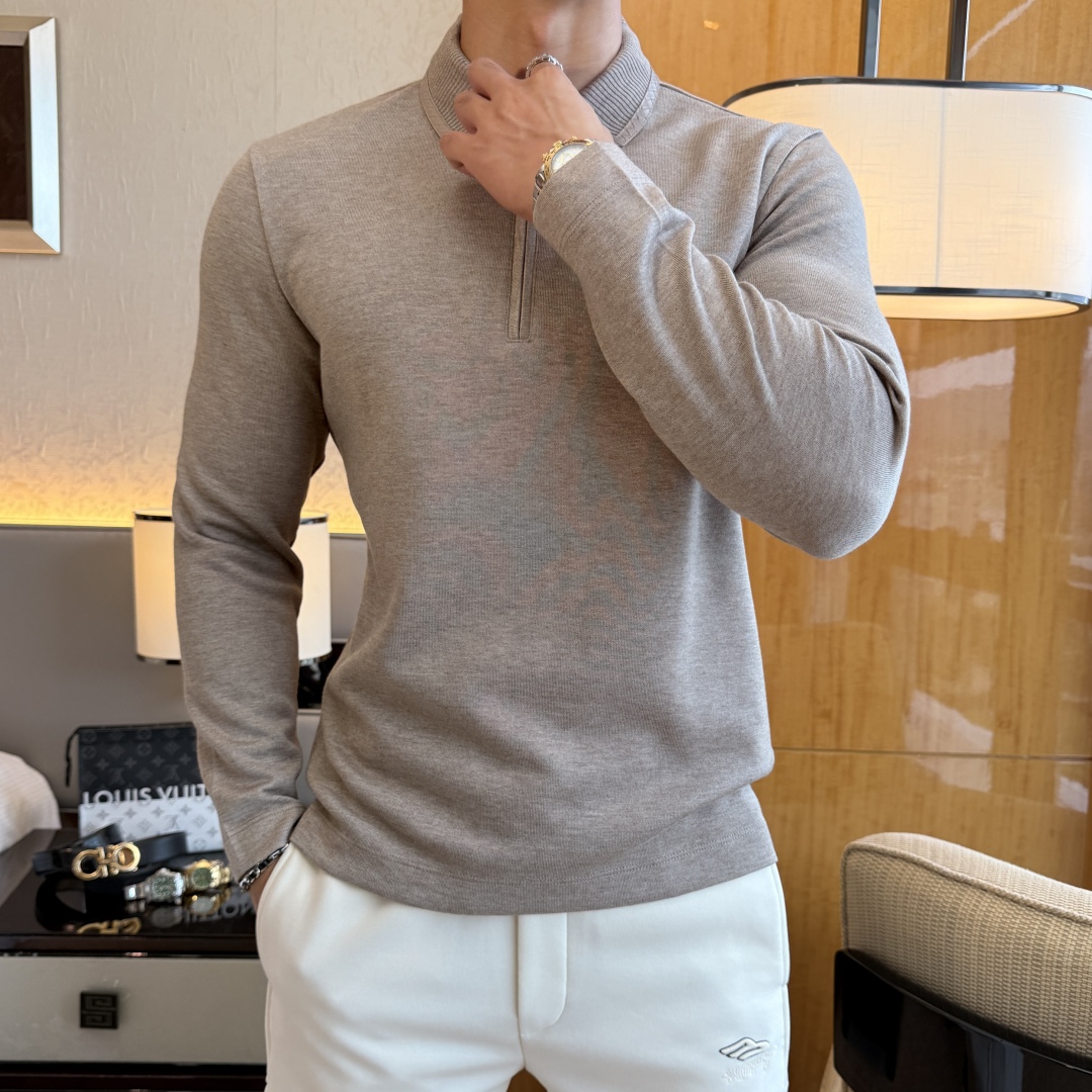 Men's Long Sleeve Wool Blend Polo Shirt - Casual Fashion Top 5 cmp i1756658812024 141 0 3