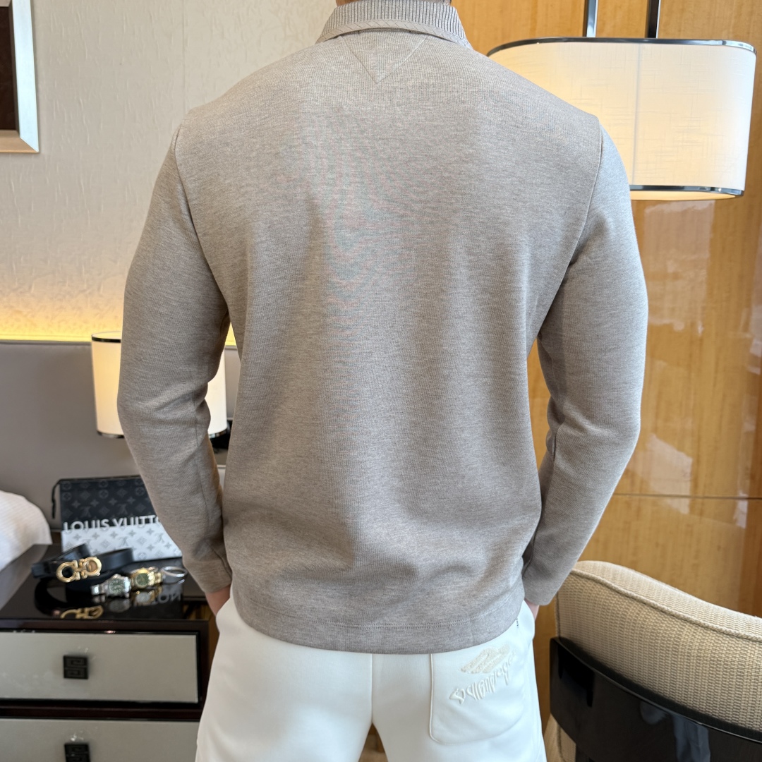 Men's Long Sleeve Wool Blend Polo Shirt - Casual Fashion Top 10 cmp i1756658812029 4975 0 8