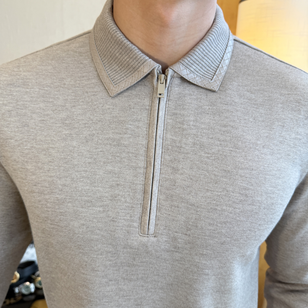 Men's Long Sleeve Wool Blend Polo Shirt - Casual Fashion Top 7 cmp i1756658812311 499 0 5