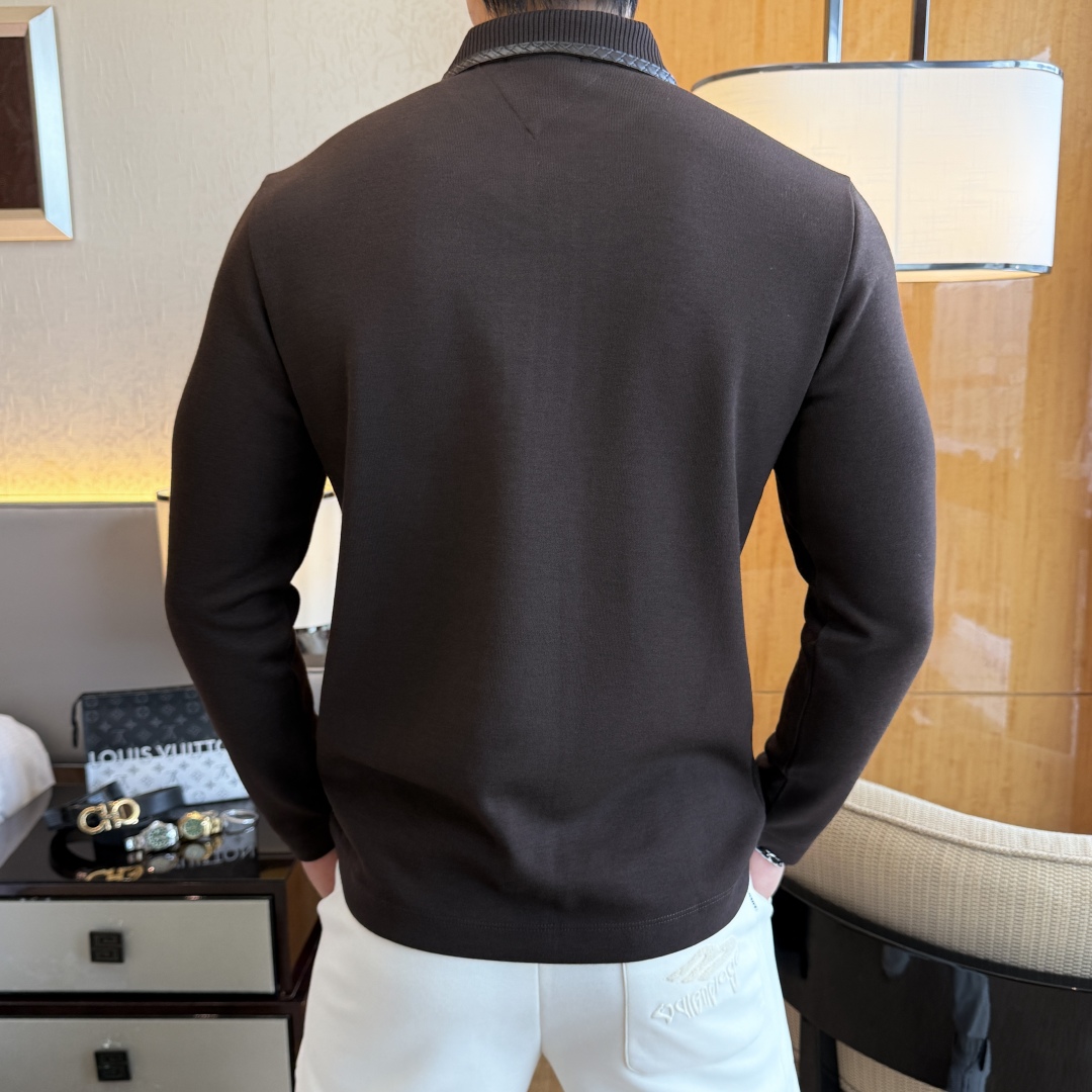 Men's Premium Wool Blend Long Sleeve Polo Shirt - Casual & Stylish 9 cmp i1756659188728 6998 0 8