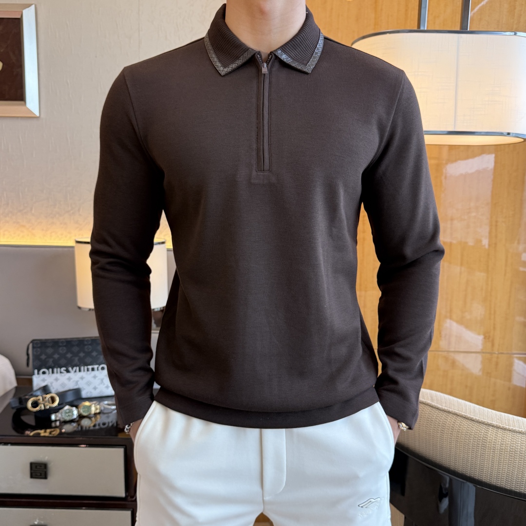 Men's Premium Wool Blend Long Sleeve Polo Shirt - Casual & Stylish 1 cmp i1756659192024 424 0 0