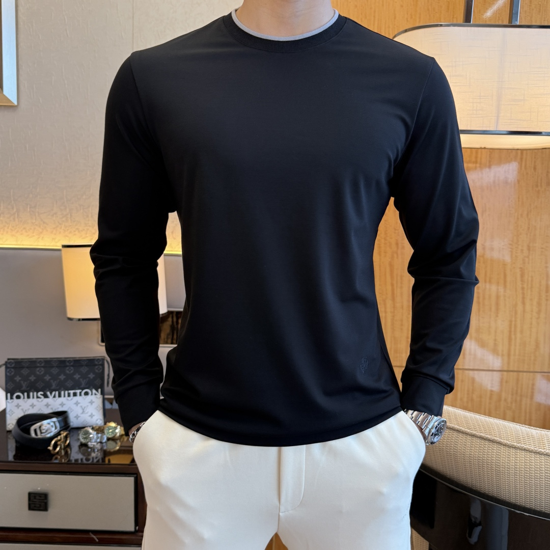 NO:623328,LP Noyo - 2025ss Autumn hot style long-sleeved T-shirt, made of customized high-grade cotton fabric, fashionable big-name element logo design, soft, delicate, comfortable and warm, made with multiple processes, a basic base layer shirt is indispensable in a man's wardrobe. It can be used to match various clothes anytime and anywhere to meet your daily life needs. The design of the clothes is simple but not simple. Dear friends, hurry up and get it. Standard version, size M~3XL, can wear up to 190 pounds!  ,,loro piana,tees,t-shirt,alexander wang19860909LP诺悠 - 2025ss秋装大爆款长袖T恤,采用定制高级棉面料 时尚大牌元素logo设计,柔软细腻舒适保暖,多重工艺制作,男人的衣柜都少不了基础打底衫 随时随地都可以拿来搭配各种服饰 满足您日常生活需求 ,衣服设计简约而不简单 , 亲们赶紧入手 标准版型 尺码M~3XL 最大可穿190斤！,,loro piana,tees，t-shirt,alexander wang,Men's clothing