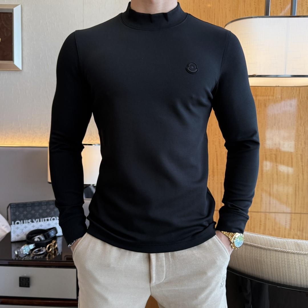 NO:599256,Mengkou - 2025ss autumn popular thin velvet long-sleeved T-shirt, made of customized high-grade cotton fabric, fashionable big-name element logo design, soft, delicate, comfortable and warm, made with multiple processes, a basic base layer shirt is indispensable in a man's wardrobe. It can be used to match various clothes anytime and anywhere to meet your daily life needs. The design of the clothes is simple but not simple. Dear friends, hurry up and get it. Standard version, size M~3XL, can wear up to 190 pounds!  ,,Moncler,tees,t-shirt,alexander wang19860909蒙口 - 2025ss秋装大爆款薄绒长袖T恤,采用定制高级棉面料 时尚大牌元素logo设计,柔软细腻舒适保暖,多重工艺制作,男人的衣柜都少不了基础打底衫 随时随地都可以拿来搭配各种服饰 满足您日常生活需求 ,衣服设计简约而不简单 , 亲们赶紧入手 标准版型 尺码M~3XL 最大可穿190斤！,,Moncler,tees，t-shirt,alexander wang,Men's clothing