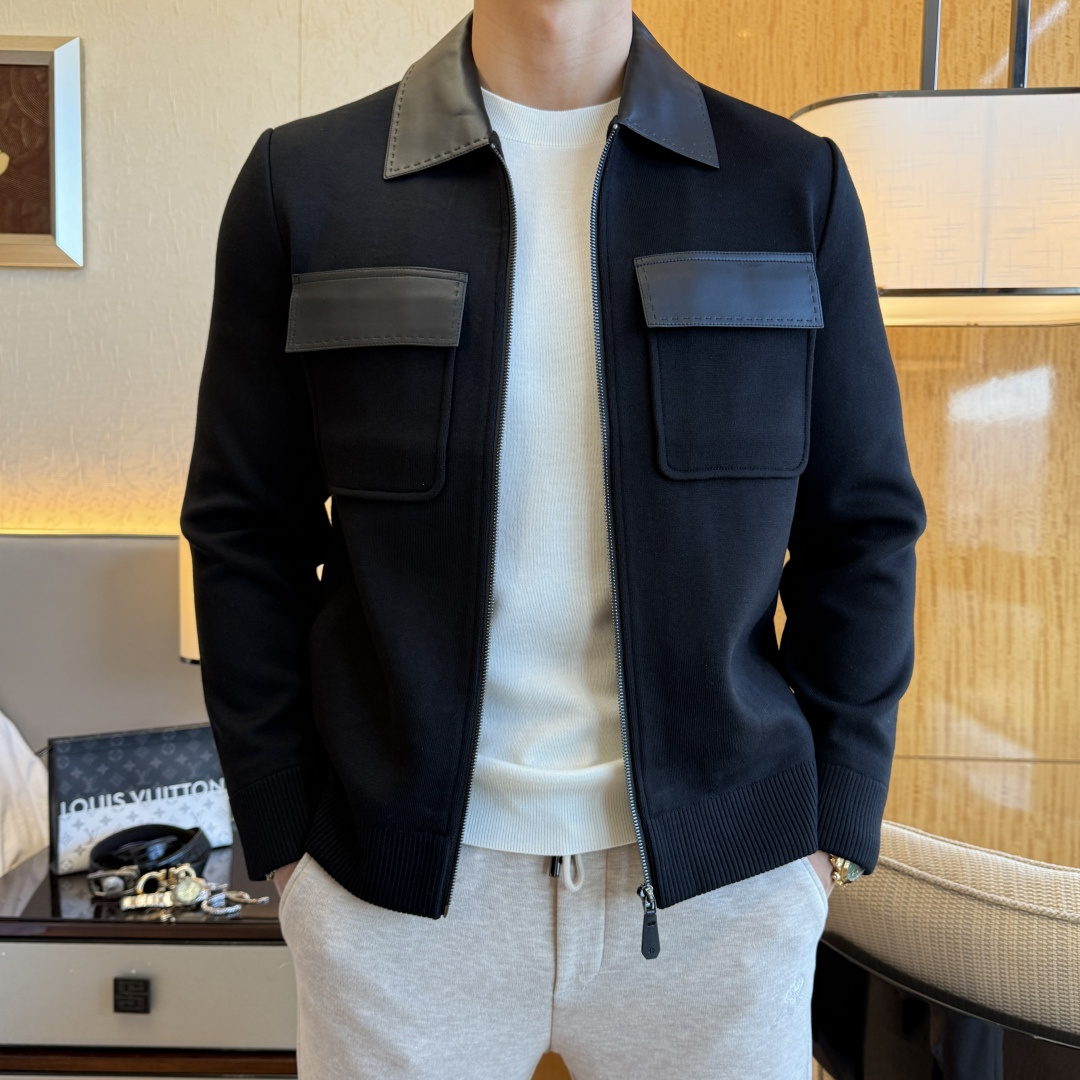 NO:682135,Zegna - ss autumn and winter hot style premium leather jacket, customized high-quality polyester fiber fabric!  Logo design with top fashion big-name elements, complete with three standards!  Original hardware accessories, smooth lines, exquisite craftsmanship, awesome upper body shape, comfortable fabrics, windproof and warm, it is very fashionable, handsome and a must-have for casual and fashionable men with any combination!  Sizes M-3XL can fit up to 190 pounds!  ,,zegna,jackets & coats,jackets & coats,19860909杰尼娅 - ss秋冬大爆款精品拼真皮夹克外套,定制高品质聚酯纤维面料！顶级时尚大牌元素logo设计,三标齐全！原版五金辅料,线条流畅,工艺精致,上身版型超赞,面料舒适,挡风保暖,随意搭配都非常时尚帅气休闲时尚男仕必备款哦！尺码M-3XL 最大可穿190斤！,,zegna,jackets & coats,jackets & coats,,Men's clothing