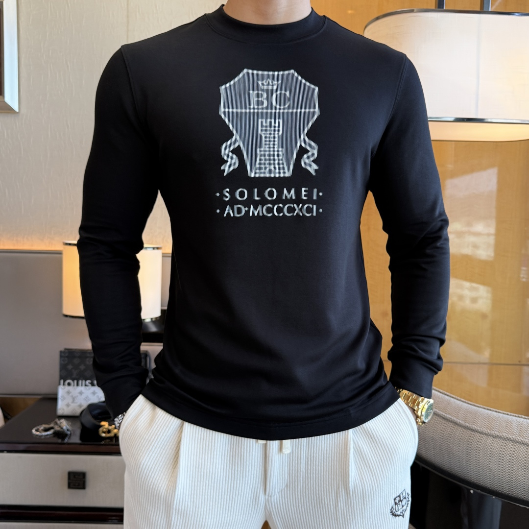 NO:691890,Bc - 2025ss Autumn hot-selling long-sleeved T-shirt, made of customized high-grade cotton fabric, fashionable big-name element logo design, soft, delicate, comfortable and warm, made with multiple processes, a basic base layer shirt is indispensable in a man's wardrobe. It can be used to match various clothes anytime and anywhere to meet your daily life needs. The design of the clothes is simple but not simple. Dear friends, hurry up and get it. Standard version, size M~3XL, can wear up to 190 pounds!  ,,tees,t-shirt,19860909Bc - 2025ss秋装大爆款长袖T恤,采用定制高级棉面料 时尚大牌元素logo设计,柔软细腻舒适保暖,多重工艺制作,男人的衣柜都少不了基础打底衫 随时随地都可以拿来搭配各种服饰 满足您日常生活需求 ,衣服设计简约而不简单 , 亲们赶紧入手 标准版型 尺码M~3XL 最大可穿190斤！,,tees，t-shirt,,Men's clothing