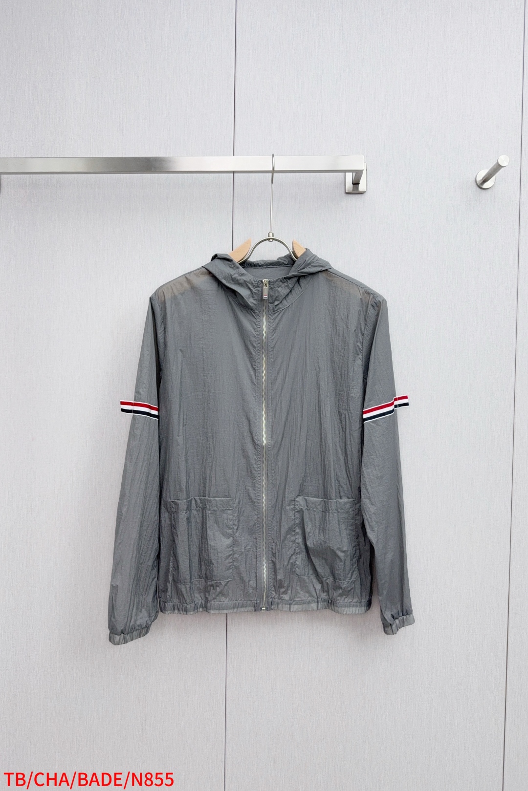 THOM BROWNE TB Striped Sunscreen Jacket: High-Quality UV Protection, Guangzhou Factory, Unisex Fit