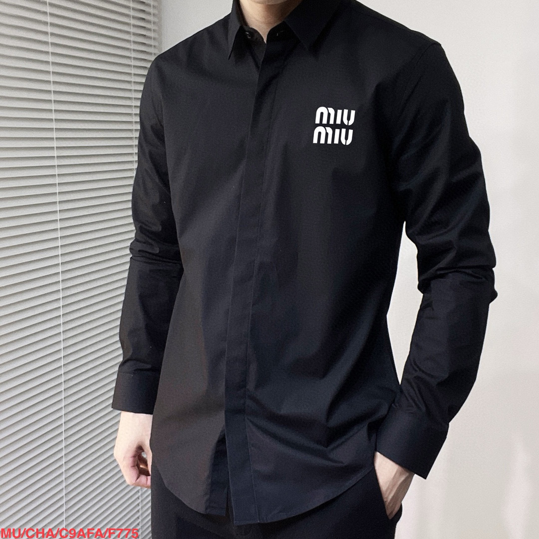 “High-Grade MiuMiu Long-Sleeved Shirts with Original Fabrics Available in Limited Channels” - 图片 1