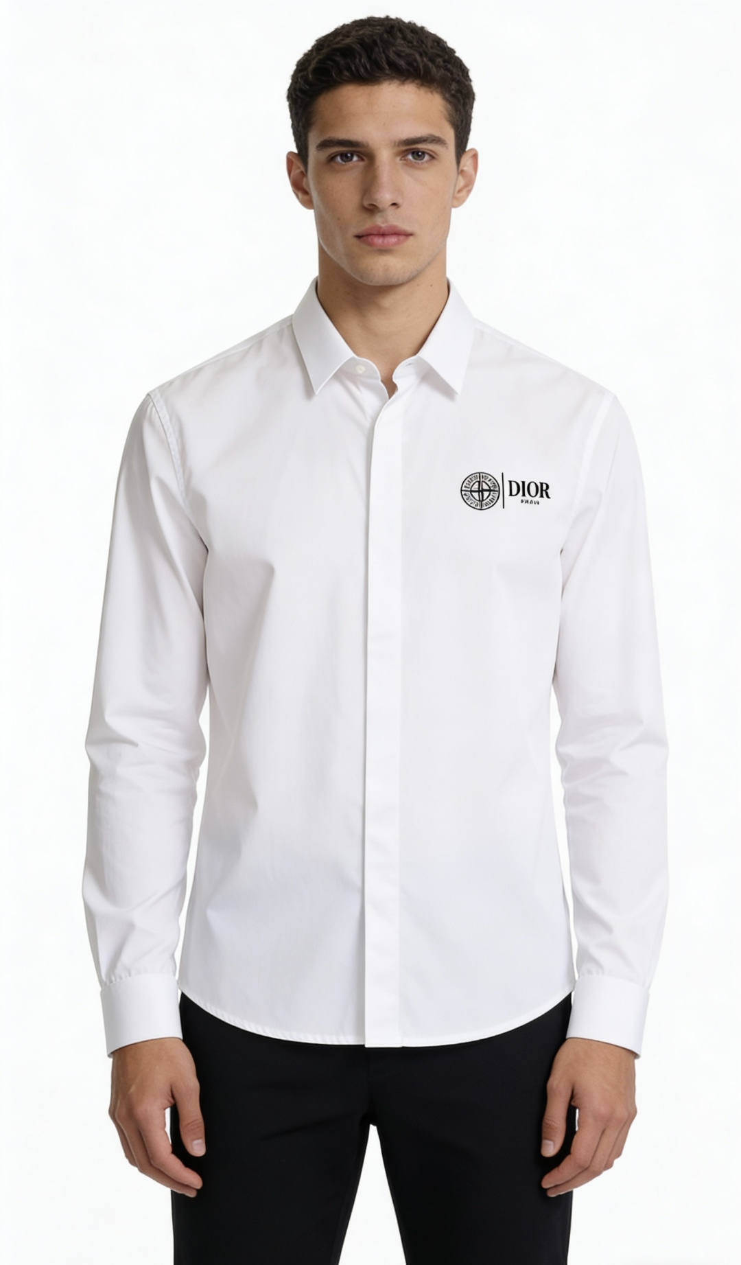 NO:732732,M554 DR Dior is available at the same time, fashionable and casual lapel long-sleeved shirt, imported original technical fabrics, extremely complex workmanship, the only channel that can be used as a purchasing agent, classic printing letter logo, extremely high-grade, comfortable and versatile, handsome and stylish upper body, code number 38-42, black and white,, dior, shirts,19860909M554 DR迪奥 同步有售,时尚休闲翻领长袖衬衫,进口原版科技面料,做工极为复杂,唯一可以做代购级别的渠道狠货,经典印花工艺字母logo,档次极高,舒适百搭,上身帅气有型,码数38-42 黑白两色,,dior,shirts,,Men's clothing