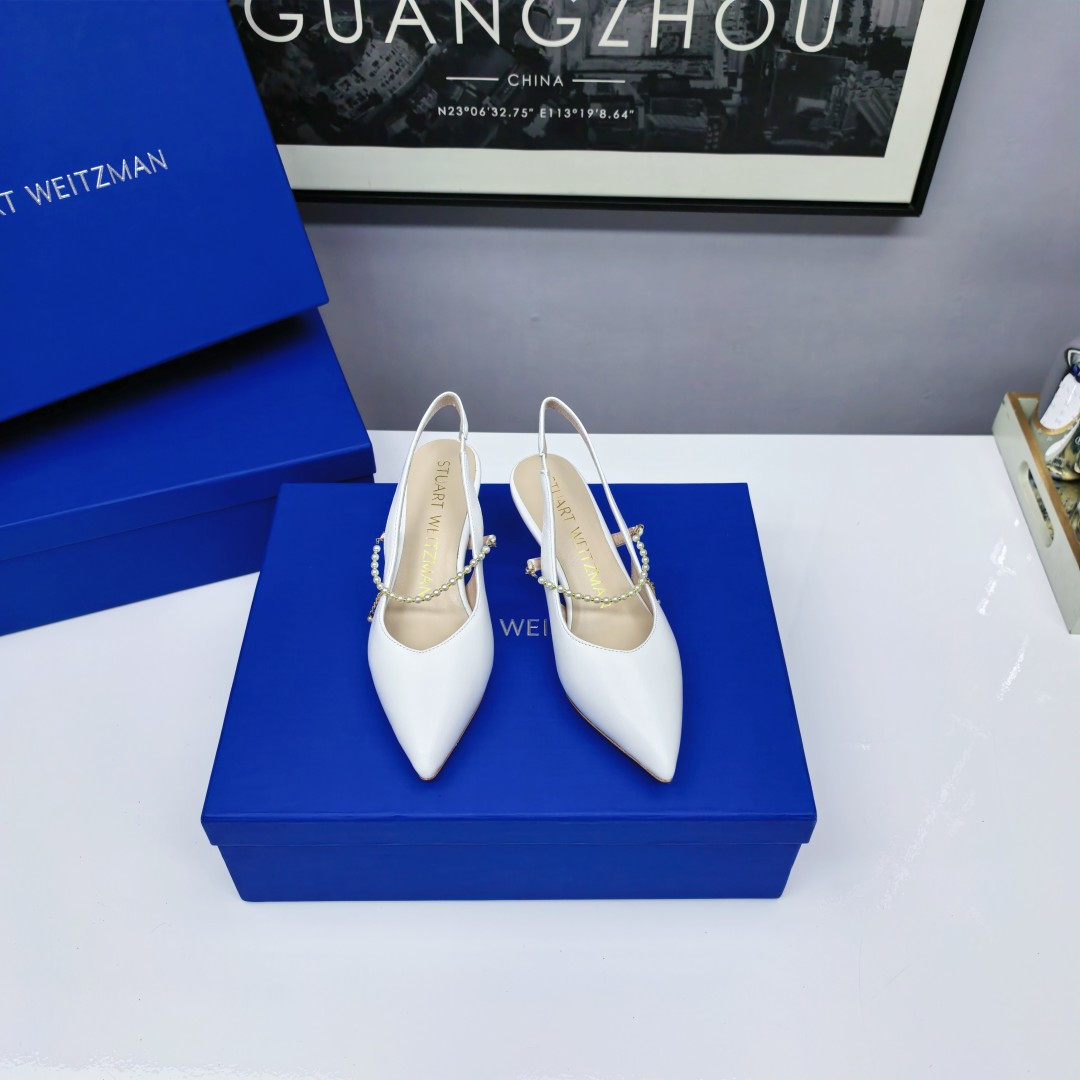 NO:247239,SW original version purchased, one to one original replica, pearl chain cat heel shoes!  Rewrite the definition of beauty with 