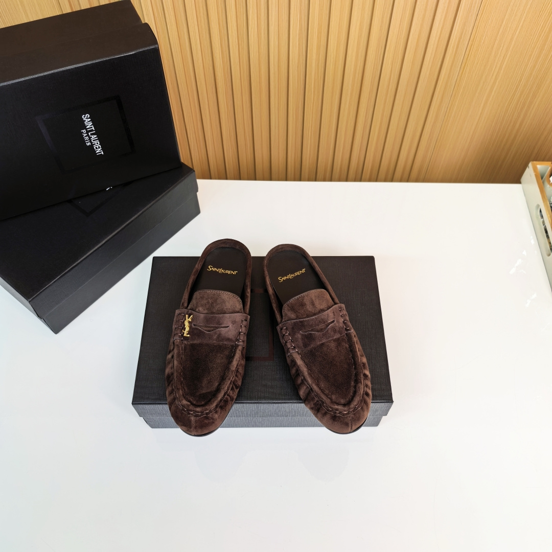 NO:485571,Deep Coffee Yangjing, semi-drag, sheep19860909深咖羊京,半拖,sheep,Women's Shoes