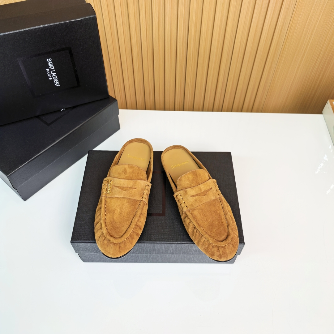 NO:485578,Khaki Yangjing, semi-drag, sheep19860909卡其羊京,半拖,sheep,Women's Shoes