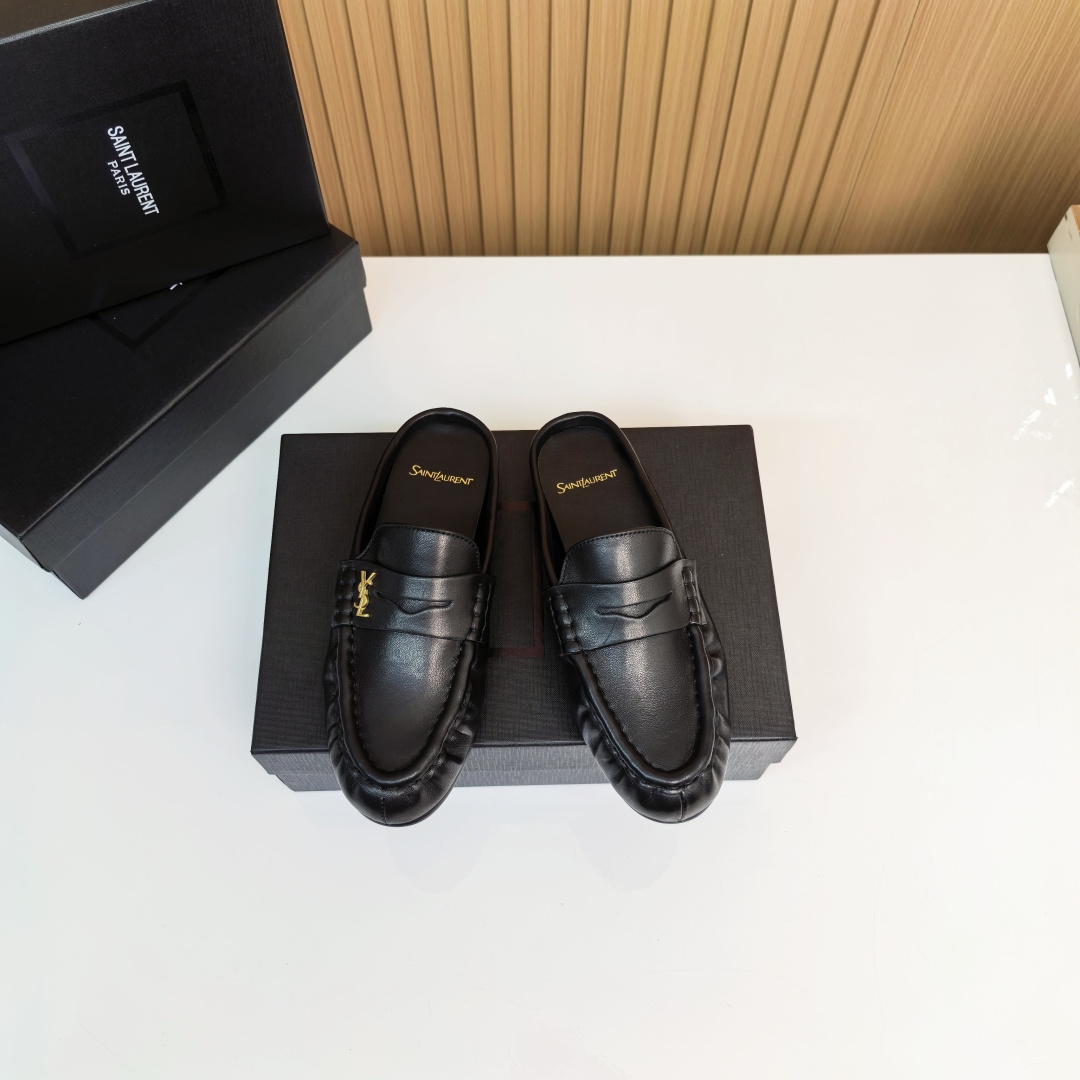 NO:485600,black sheepskin, semi-drag, sheepskin19860909黑色羊皮,半拖,sheepskin,Women's Shoes