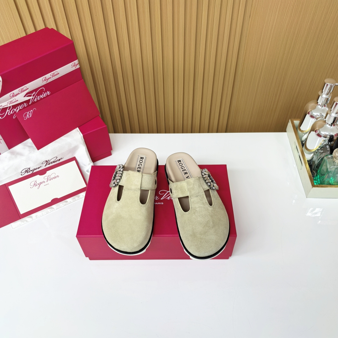 NO:412310,Yangjing khaki, semi-drag, sheep19860909羊京卡其,半拖,sheep,Women's Shoes