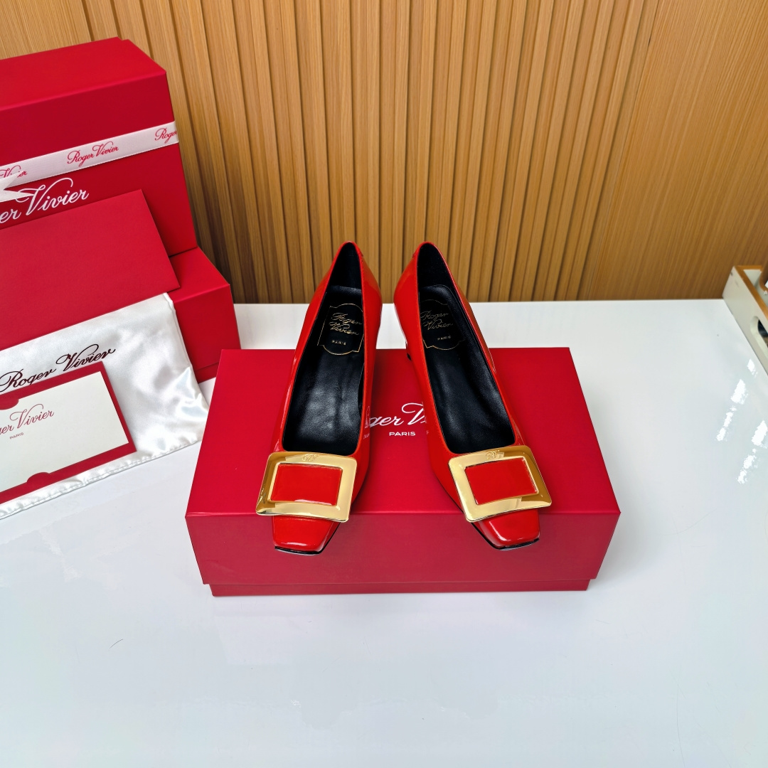 NO:751359,RV 4.5cm square heel 'China Red', single shoes19860909RV 4.5cm方跟『中国红』,单鞋,Women's Shoes