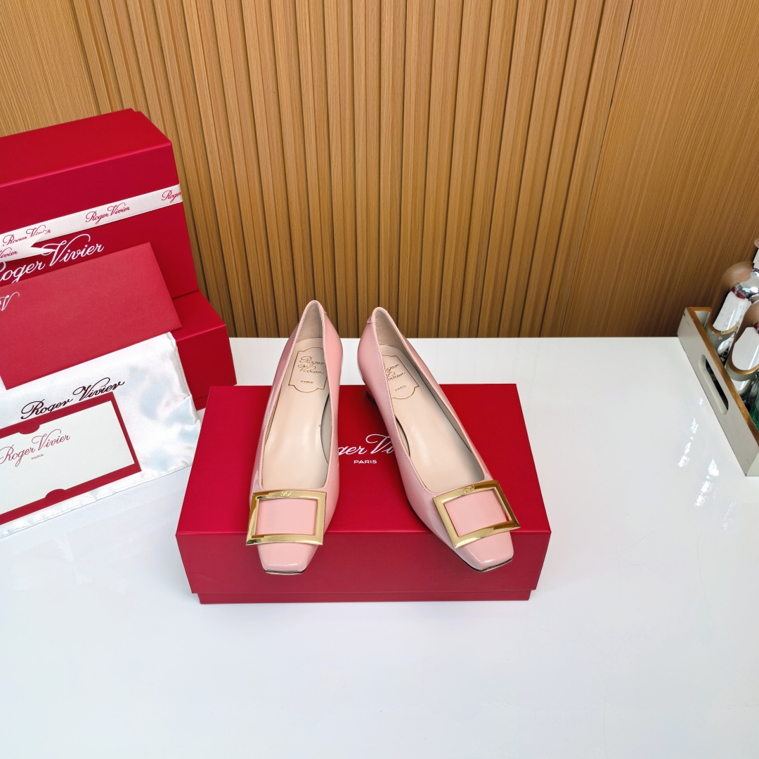 NO:751355,RV 4.5cm horn heel 'Sakura Pink', single shoes19860909RV 4.5cm喇叭跟『樱花粉』,单鞋,Women's Shoes