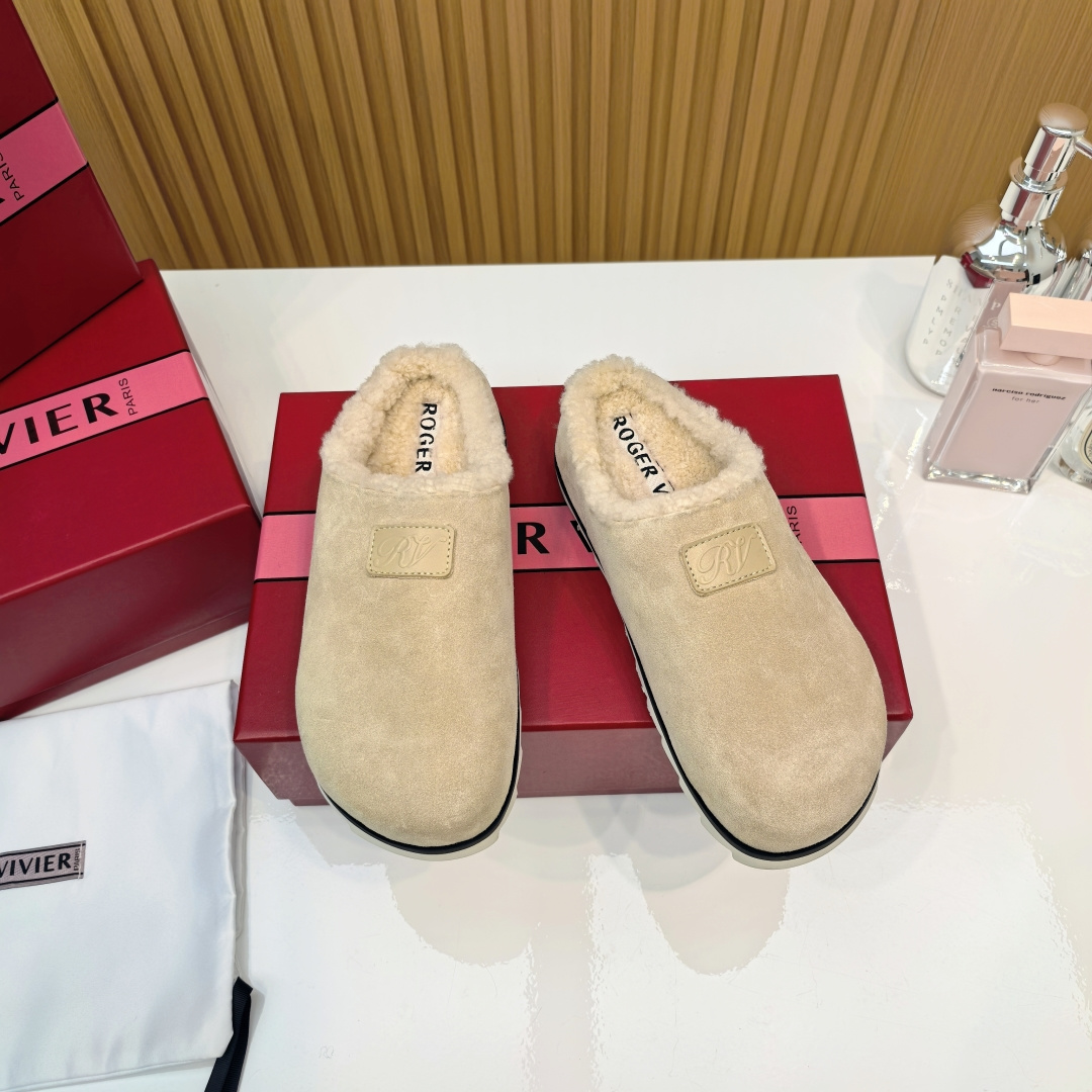 NO:485432,Apricot Australian merino wool, semi-dragged fur shoes19860909杏色澳洲美利奴羊毛,半拖毛毛鞋,Women's Shoes