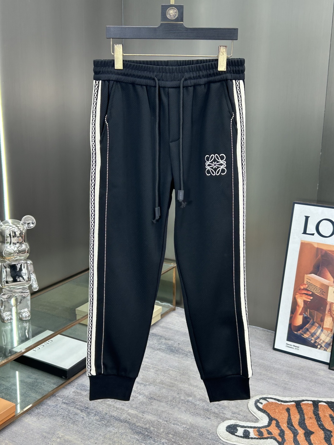 Loewe Fleece Lined Pants with Side Stripes | Slim Fit, Stylish & Warm