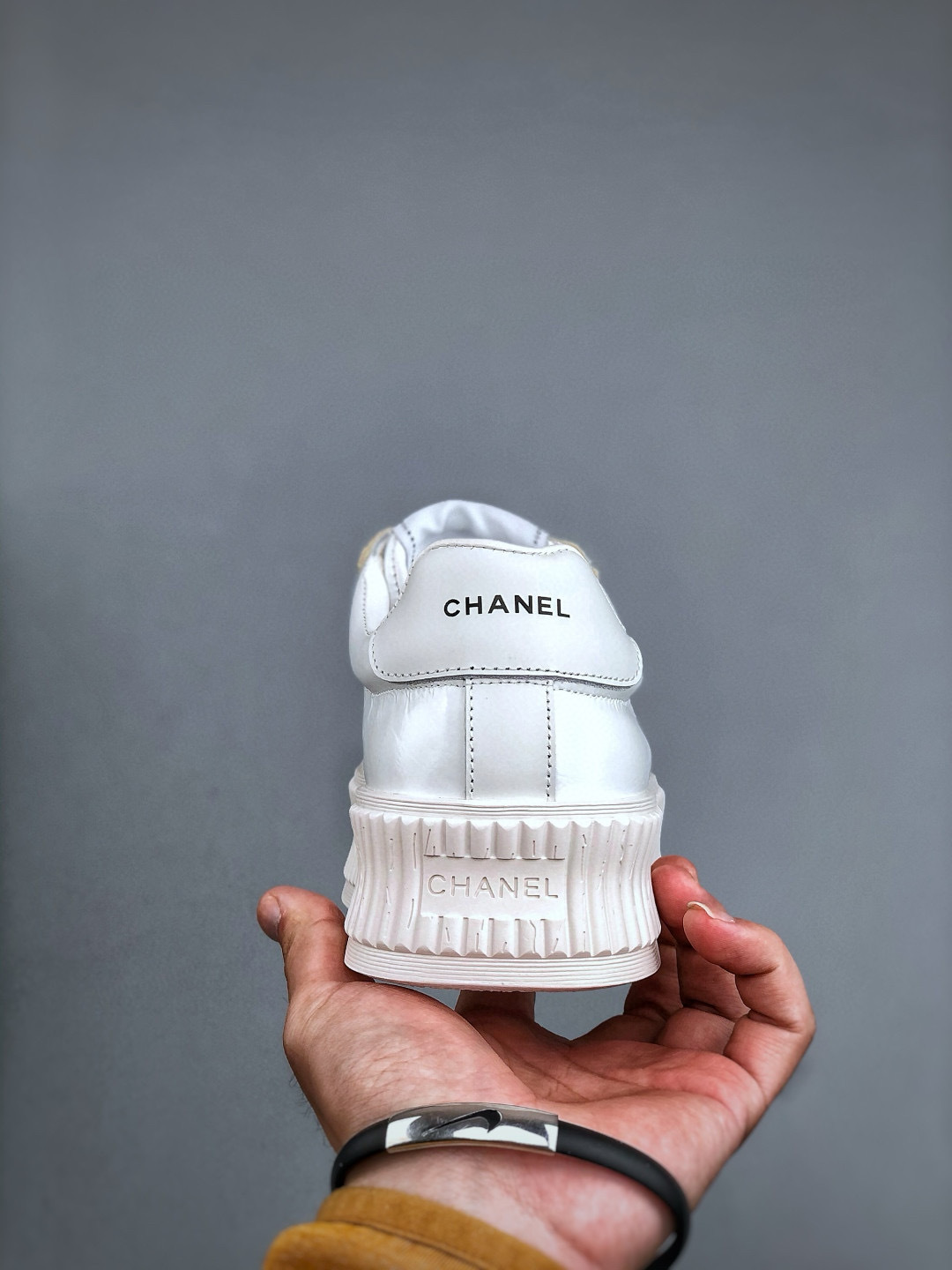 Chanel Women's Casual Sneakers Thick Bottom Leather Upper Gold and Beige 7 cmp i1746479801411 3017 0 5