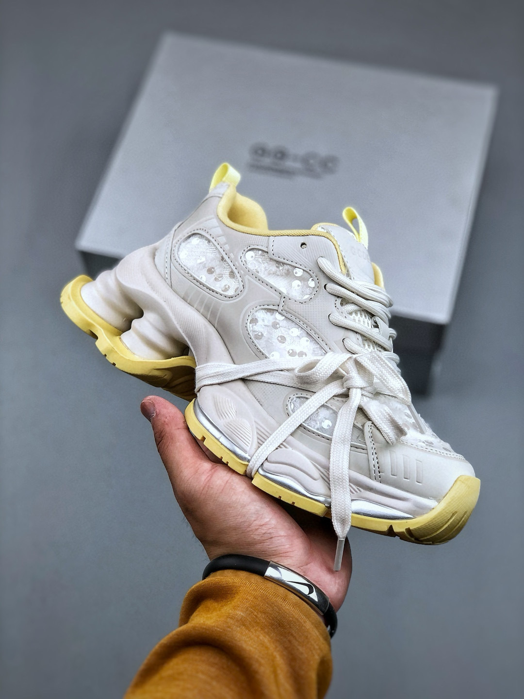 Gucci CC Chunky Sneakers White Pink Leather Women's Size 35-40 5 cmp i1746552144921 7680 0 3