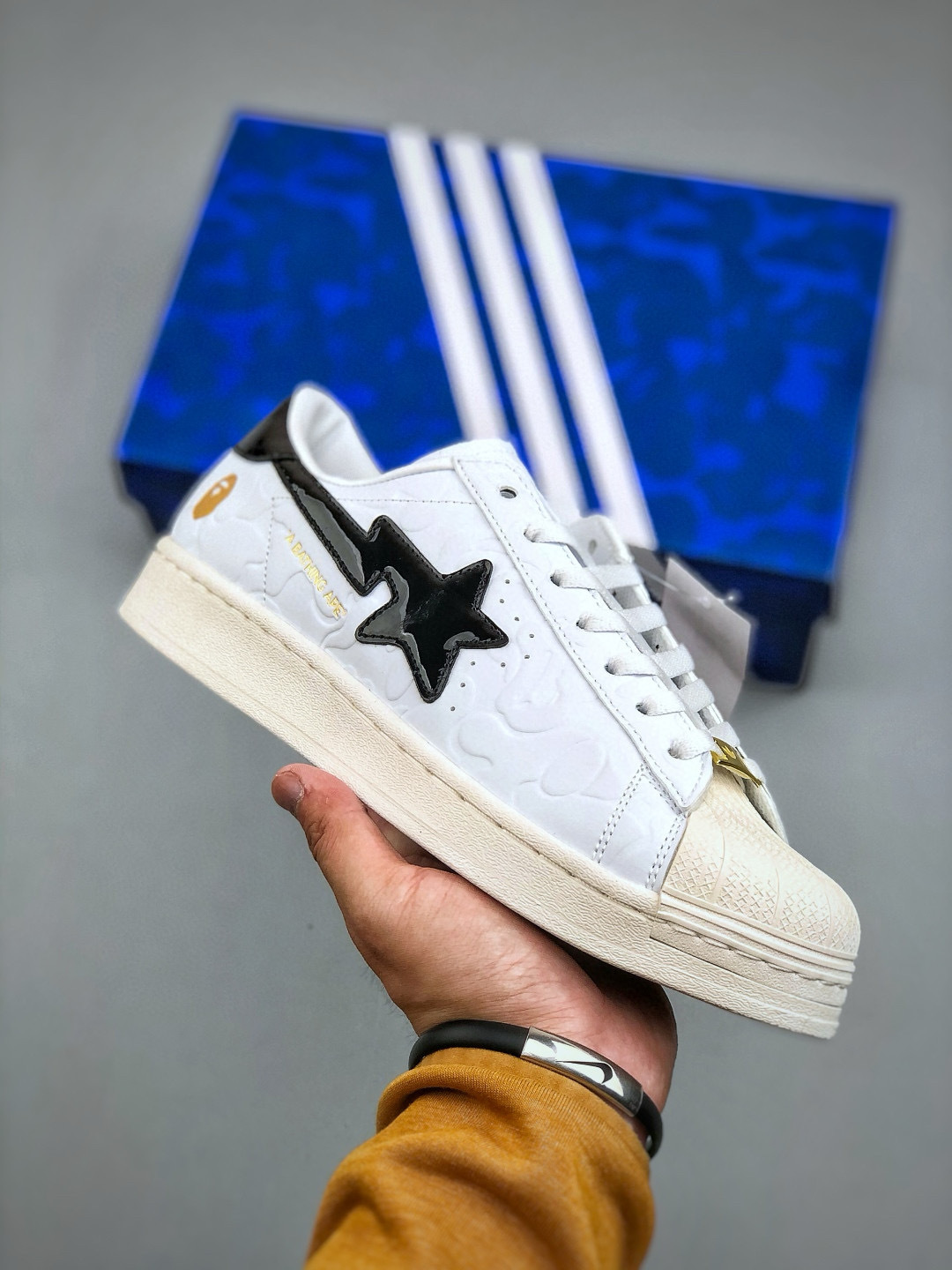 Bape x Adidas Superstar JR2701 Shell Toe Casual Shoes - Blue/White 5 cmp i1746638017986 9786 0 3
