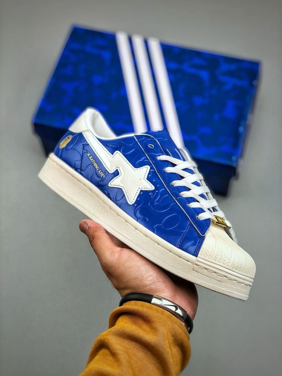 Bape x Adidas Superstar JR2701 Shell Toe Casual Shoes - Blue/White 2 cmp i1746638017991 5613 0 0