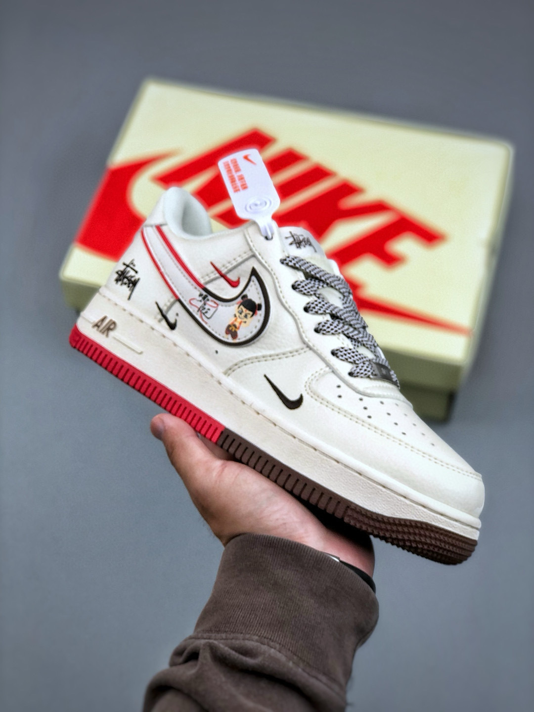 Nike Air Force 1 '07 Stussy Custom Low-Top Sneakers - Fashionable Comfort 5 cmp i1746898202562 4319 0 3