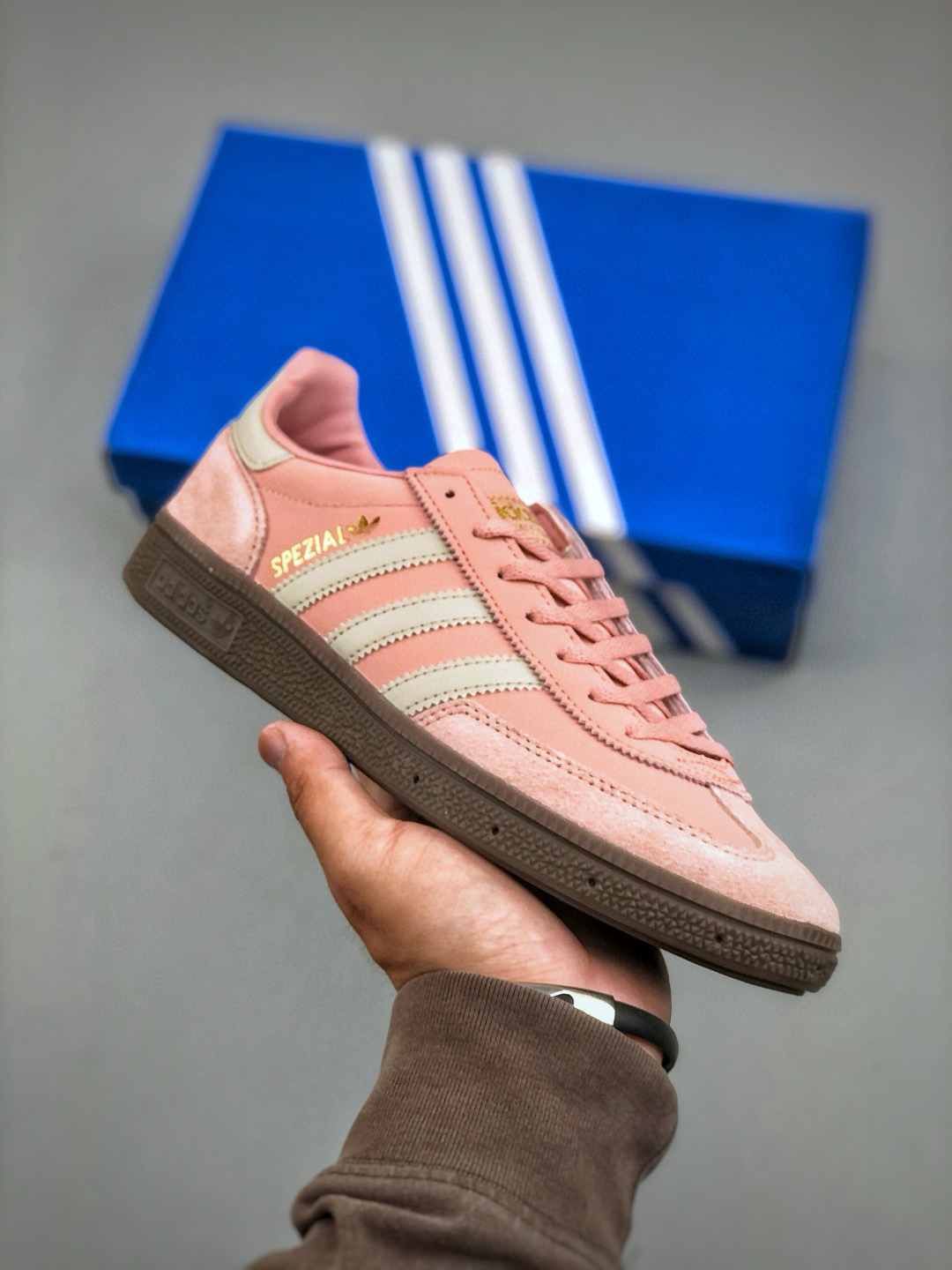 Adidas Handball Spezial Retro Casual Suede Sneakers - Pink White 5 cmp i1746898415243 323 0 3